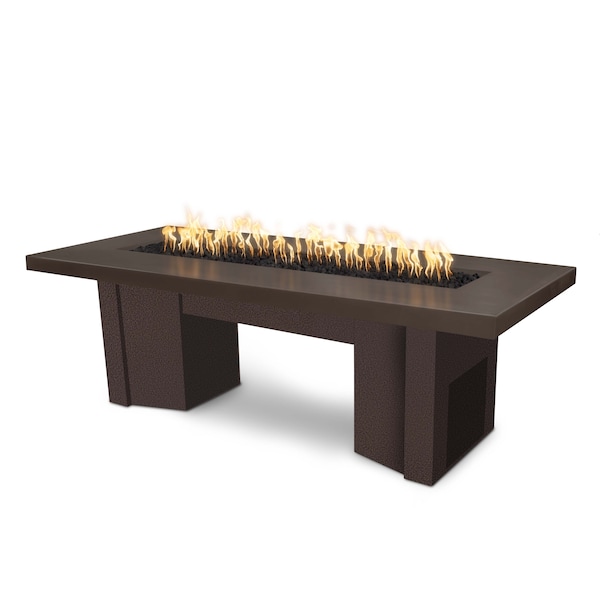 The Outdoor Plus 78 Alameda Fire Table Smooth Concrete, Chocolate Concrete Top, Liquid Propane - OPT-ALMGFRC78FSEN-CHC-CPV-LP