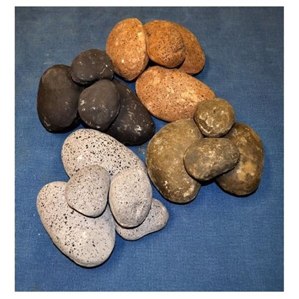 Invernadero Multi Color Ceramic Fiber River Rock - 84 Piece Assortment - IN2673899