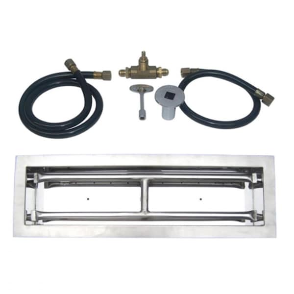 Sleep Ez 24 in. Stainless Steel Drop-In Rectangular Burner Kit - Natural Gas - SL3732754