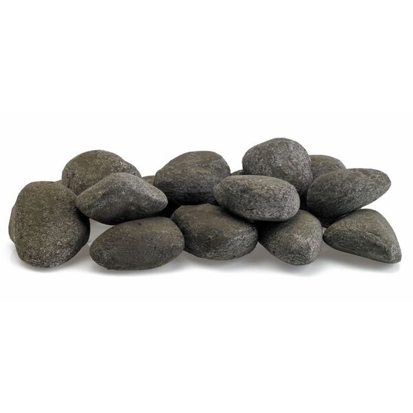 American Fire Glass Thunder Gray Lite Stones Set, 15 Stone Set - AFG-LSTONE-TG-15