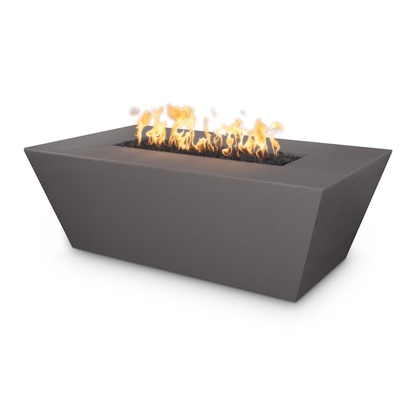 The Outdoor Plus 60 Rectangular Angelus Fire Pit, GFRC Concrete, Chestnut, Liquid Propane - OPT-AGLGF60E12V-CST-LP
