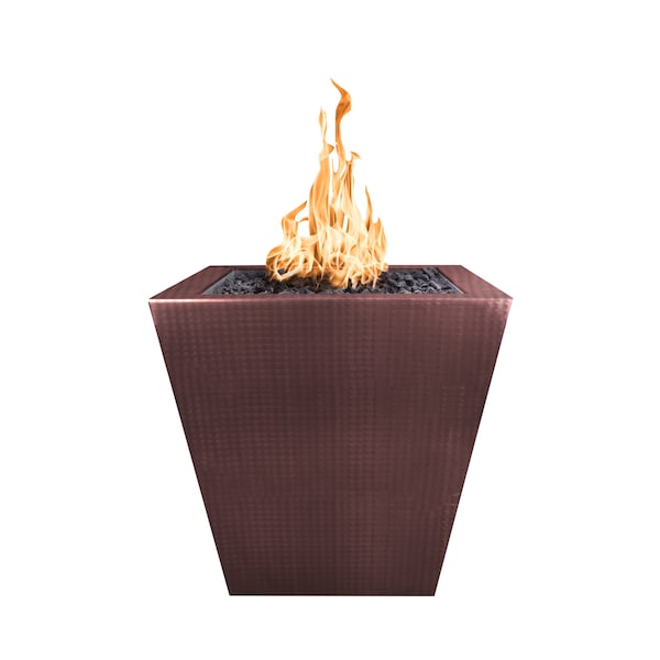 The Outdoor Plus 24 Square Vista Fire Pillar - Copper - Match Lit - Liquid Propane - OPT-FPT2500-LP