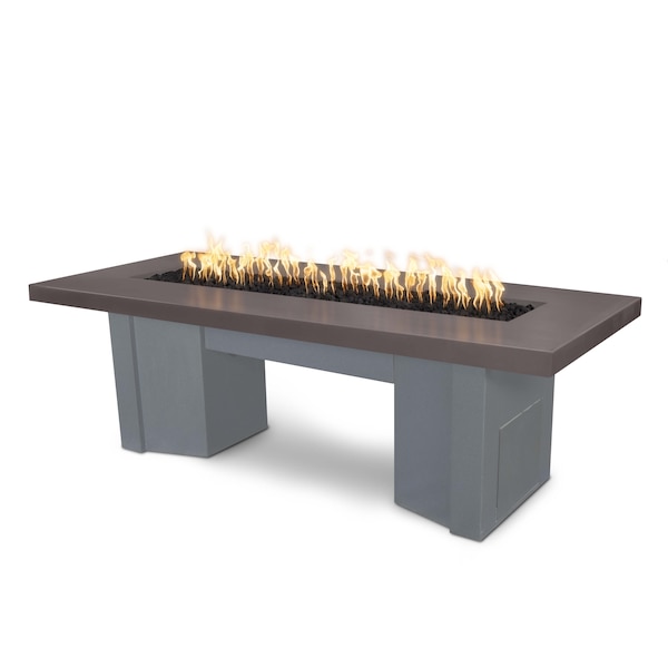 The Outdoor Plus 78 Alameda Fire Table Smooth Concrete, Match Lit w/Flame Sense System, Chestnut Concrete Top, Nat. Gas - OPT-ALMGFRC78FSML-CST-GRY-NG