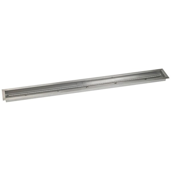 American Fire Glass 72 in x 6 in Stainless Steel Linear Drop-In Fire Pit Pan - SS-LCB-72