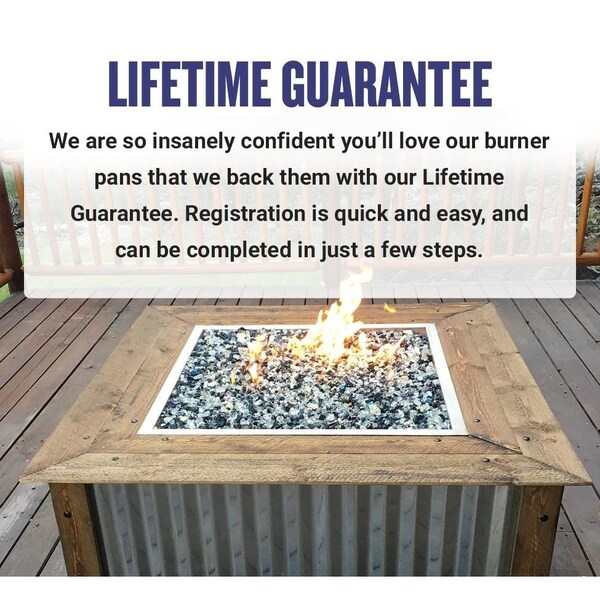 American Fire Glass 72 in x 6 in Stainless Steel Linear Drop-In Fire Pit Pan - SS-LCB-72