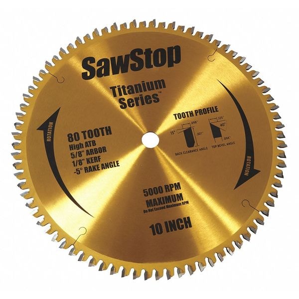 Sawstop 80-Teeth Circular Saw Blade, Wood - BTS-P-80HATB