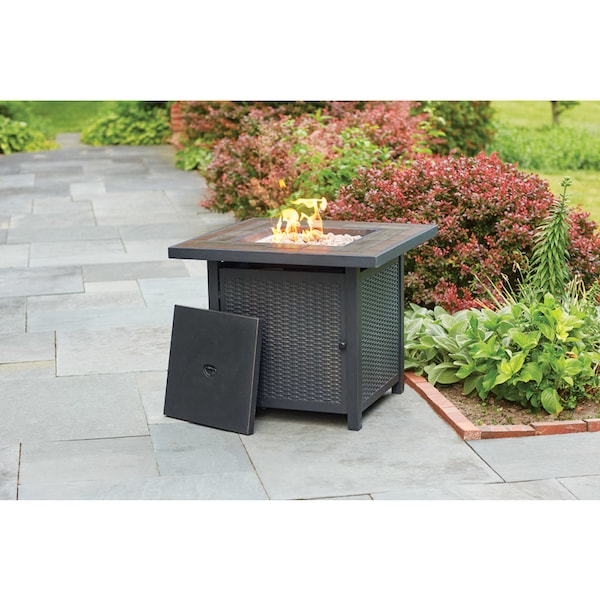 Living Accents Living Accents 30 in. W Steel Square Propane Fire Pit - SRGF11626B