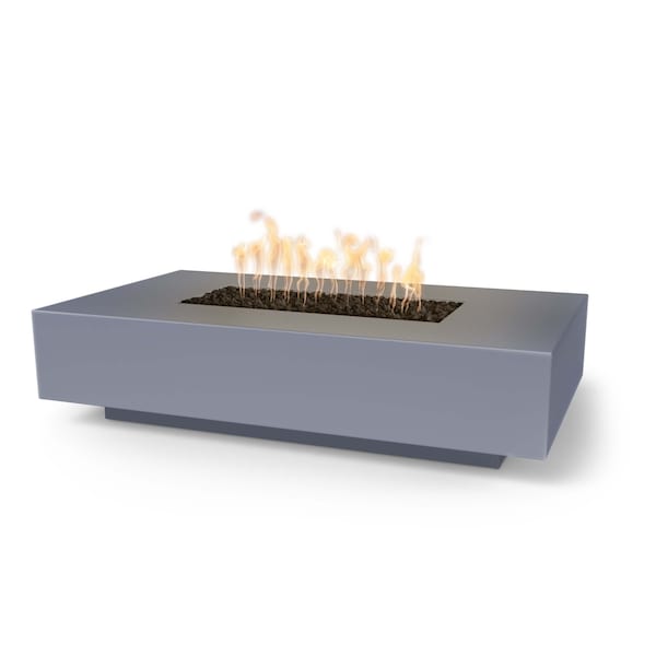 The Outdoor Plus 66 Rectangular Cabo Fire Pit - GFRC Concrete - Gray - Plug & Play Electronic Ignition - Natural Gas - OPT-CBLN66EKIT-GRY-NG