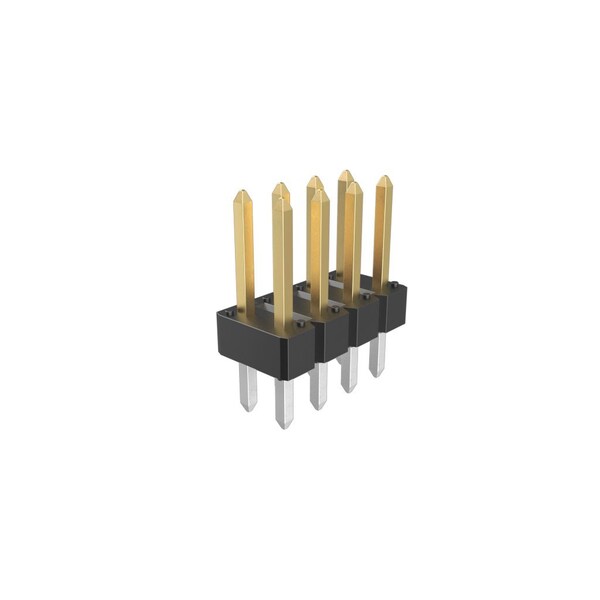 Conector de placa Fci, 8 contactos, 2 filas, macho, recto, paso de 0.1 pulgadas, terminal de soldadura, bloqueo - 77313-118-08LF