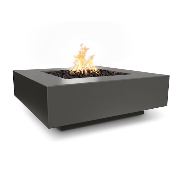 The Outdoor Plus 36 Square Cabo Fire Pit - GFRC Concrete - Black - Match Lit - Liquid Propane - OPT-CBSQ36-BLK-LP
