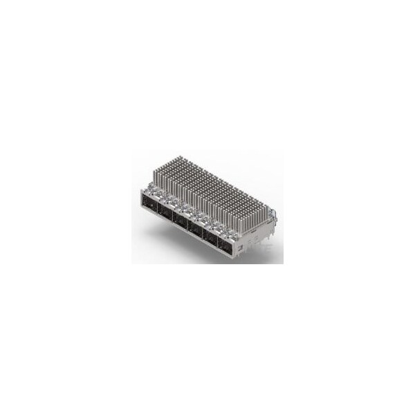 Ensamble 1x6 QSFP de Te Connectivity con LP y disipador de red - 2143307-3