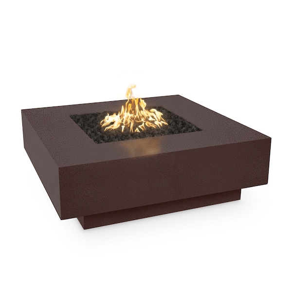 The Outdoor Plus 36 Square Cabo Fire Pit, Powder Coated Metal, Copper Vein, Liquid Propane - OPT-CBSQ36PCE12V-CPV-LP