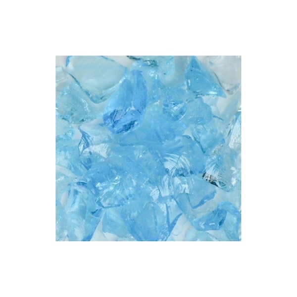 Calle Recycled Chunky Glass Crystal Turquoise - Medium - 0.5-1 in. - 25 lbs - CA2756704