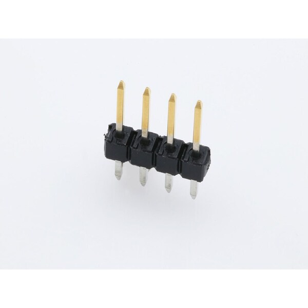 Conector de placa Molex, 4 contactos, 1 fila, macho, recto, paso de 0.1 pulgadas, terminal de soldadura, receptáculo - 22284047