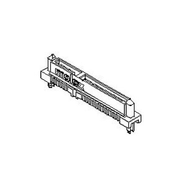 Conector de Telecomunicaciones y Comunicaciones de Datos Molex, 22 contactos, macho, recto, terminal de montaje en superficie, con seguro - 877131005