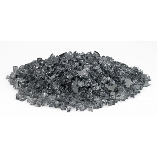 American Fire Glass 1/4 in Gray Fire Glass, 10 Lb Bag - AFF-GRY-10