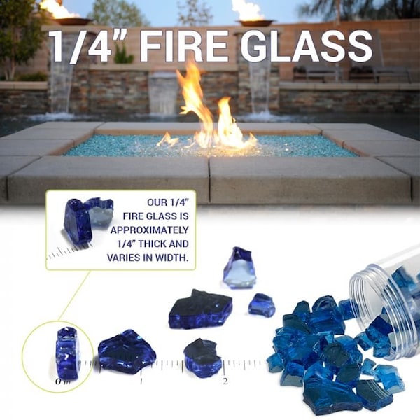 American Fire Glass 1/4 in Gray Fire Glass, 10 Lb Bag - AFF-GRY-10