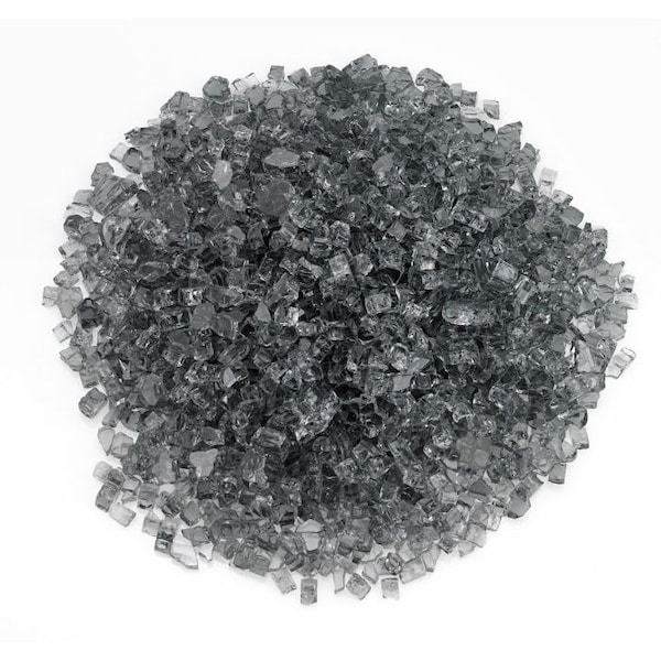 American Fire Glass 1/4 in Gray Fire Glass, 10 Lb Bag - AFF-GRY-10