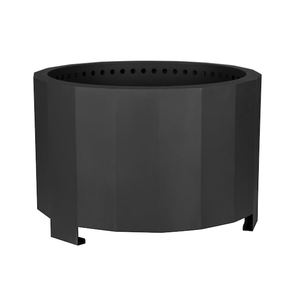 Flash Furniture 27 Black Outdoor Smokeless Fire Pit - BLN-HY-B-2201FP-03PC-BK-GG