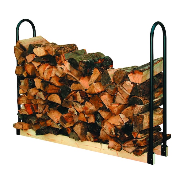 B & K Panacea Black Powder Coated Steel Log Rack - 15206