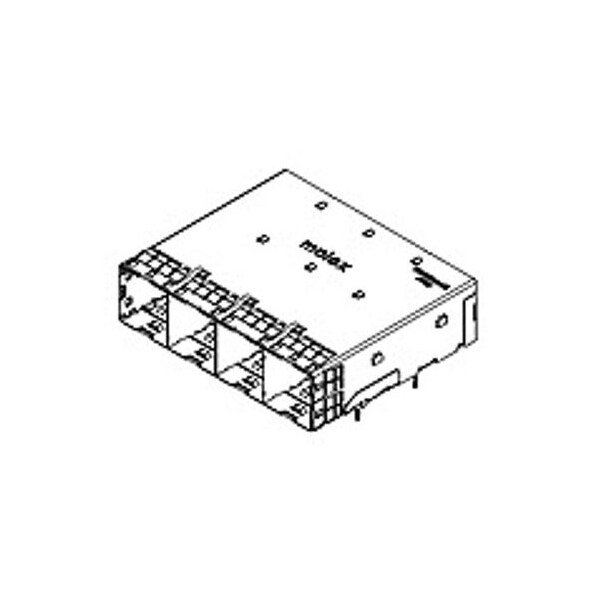Conector de Telecomunicaciones y Comunicaciones de Datos de Molex, 144 contactos, hembra, ángulo recto, terminal de ajuste por presión - 768661013