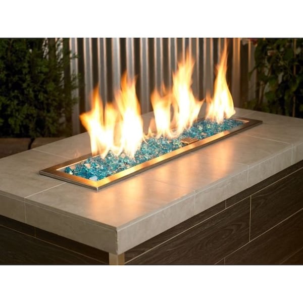 American Fire Glass 1/2 in Azuria Reflective Fire Glass, 10 Lb Bag - AFF-AZBLRF12-10