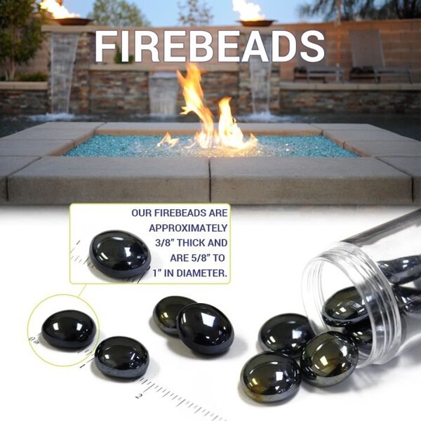 American Fire Glass Aqua Blue Luster Firebeads, 10 Lb Bag - FB-AQULST-10
