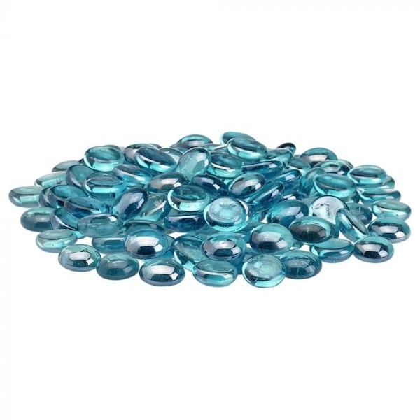 American Fire Glass Aqua Blue Luster Firebeads, 10 Lb Bag - FB-AQULST-10