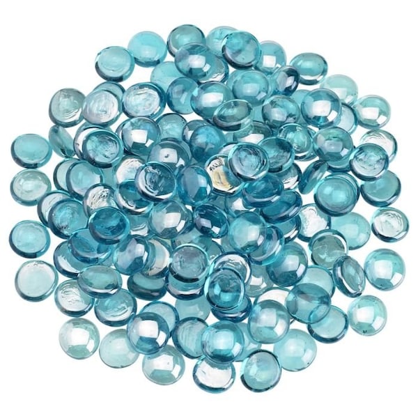 American Fire Glass Aqua Blue Luster Firebeads, 10 Lb Bag - FB-AQULST-10