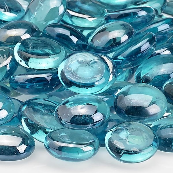 American Fire Glass Aqua Blue Luster Firebeads, 10 Lb Bag - FB-AQULST-10