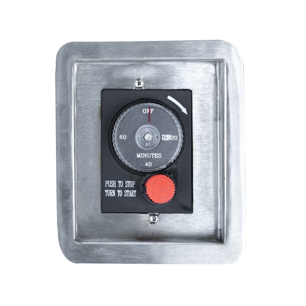 The Outdoor Plus Gas Timer 1-Hour with Emergency Stop Button with Mounting Plate - OPT-ESTOPTMPL