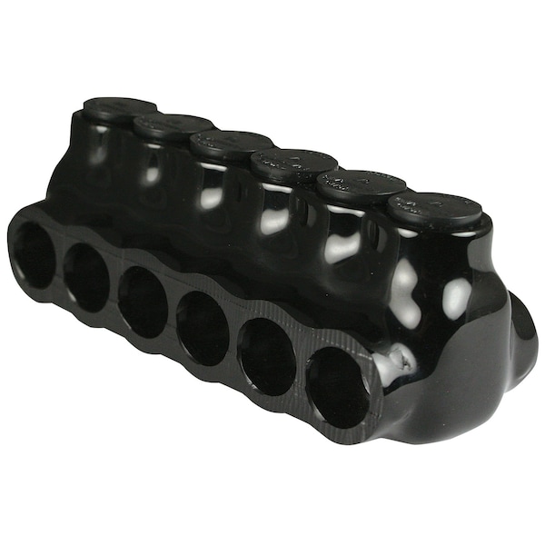 Conector de Múltiples Toques de Doble Lado Asi 14-1-0 AWG 6 Puertos 600 V Negro - AICD1-0-6
