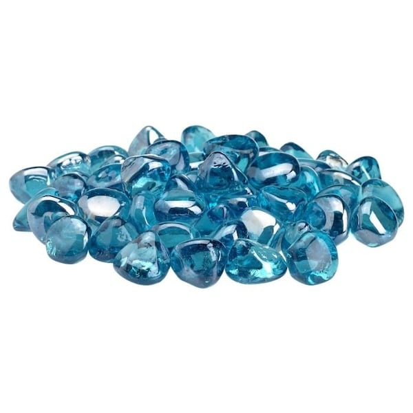 American Fire Glass Powder Blue Luster Zircon Beads, 10 lb Bag - ZIR-PWDBLLST-10