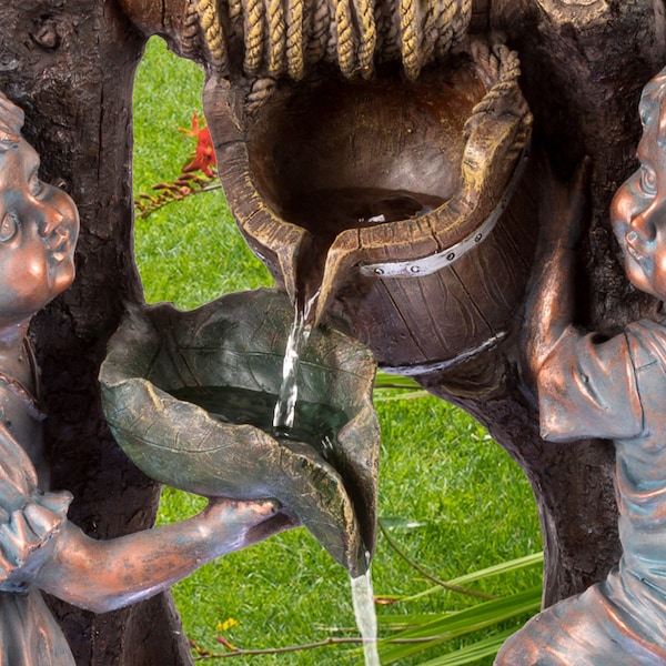 Pure Garden Outdoor Water Fountain, Antique Bronze - 50-201