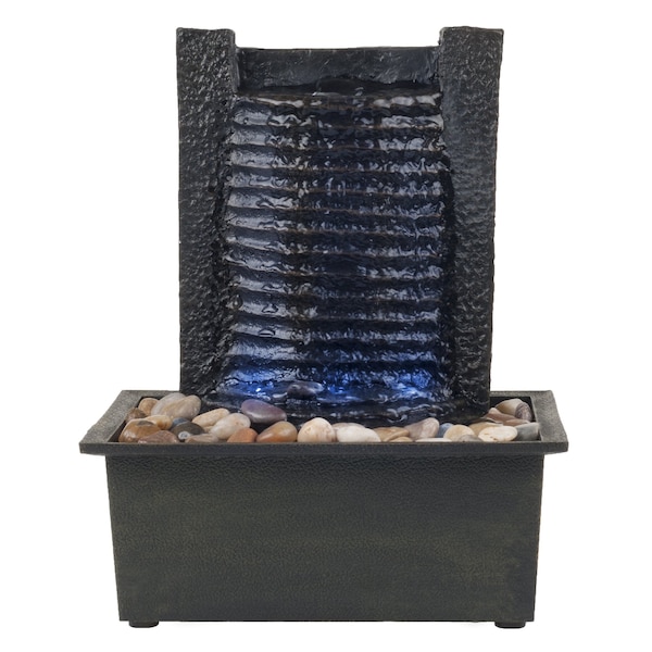 Pure Garden LED Tabletop Indoor Water Fountain - 50-141