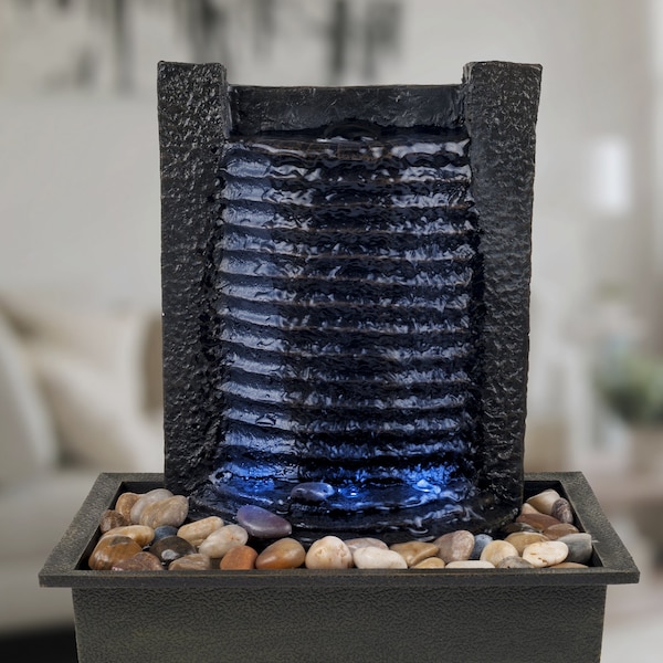 Pure Garden LED Tabletop Indoor Water Fountain - 50-141