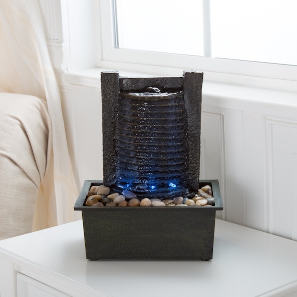 Pure Garden LED Tabletop Indoor Water Fountain - 50-141
