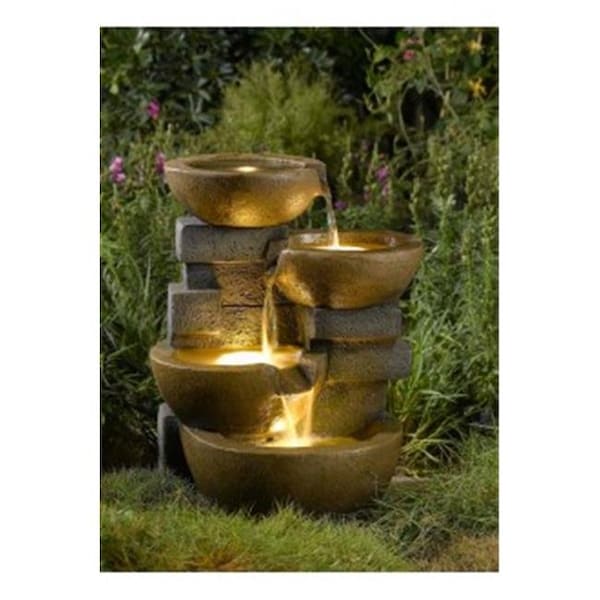 Jeco Jeco FCL037 Pots Water Fountain with Led Light - FCL037