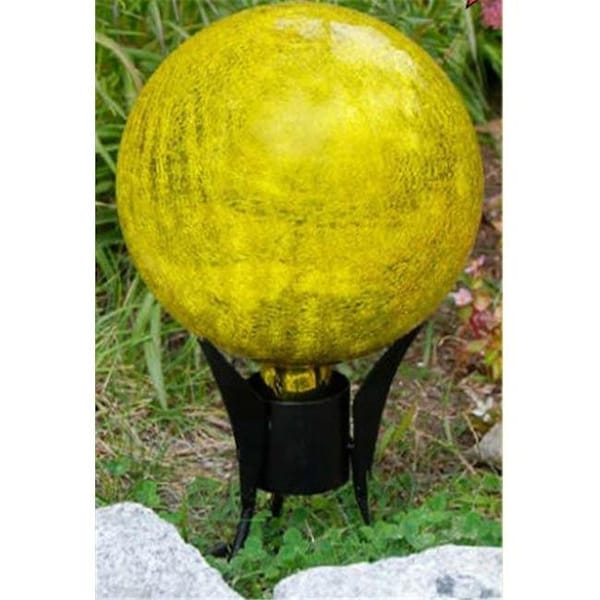 Achla Designs Achla G10-Y-C Gazing Globe 10 in. Lemon Drop Crackle - G10-Y-C