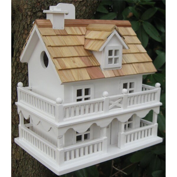Feedingtime Novelty Cottage Birdhouse- Classic Series -White - FE643951