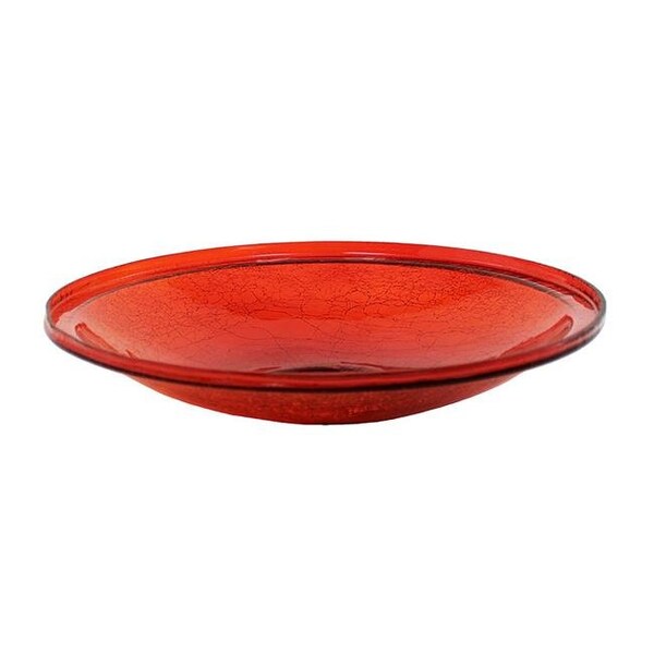 Achla Designs Achla CGB-14R 14 in. Red Crackle Glass Bowl - CGB-14R