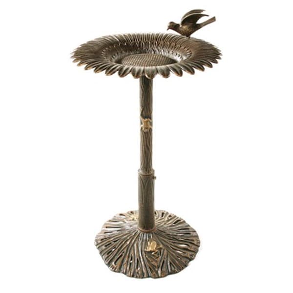Oakland Living Sunflower Bird Bath - Antique Bronze - 5065-AB