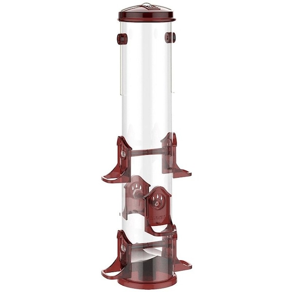 Stokes Select Bird Feeder, 18 in H, 2.5 qt, Polycarbonate, Red/Yellow, Hanging Mounting - 38032
