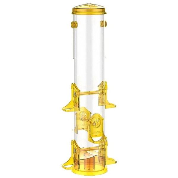 Stokes Select Bird Feeder, 18 in H, 2.5 qt, Polycarbonate, Red/Yellow, Hanging Mounting - 38032