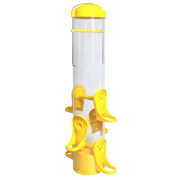 Stokes Select Thistle Bird Feeder, 15 in H, 1.1 qt, Plastic, Clear Yellow, Hanging Mounting - 38224