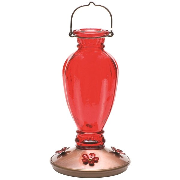 Woodstream Woodstream 683970 24 oz Daisy Vase Vintage Hummingbird Feeder - Red - 683970