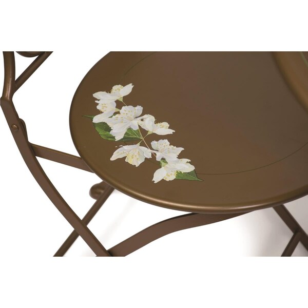 Attractiveatractivo Rust Bistro Portland Table & Chairs Set - AT3279410