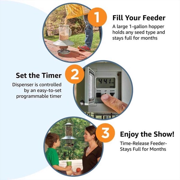 Wingscapes Wild Bird 1 gal Plastic Tube Bird Feeder 1 ports - WSBF02-00132