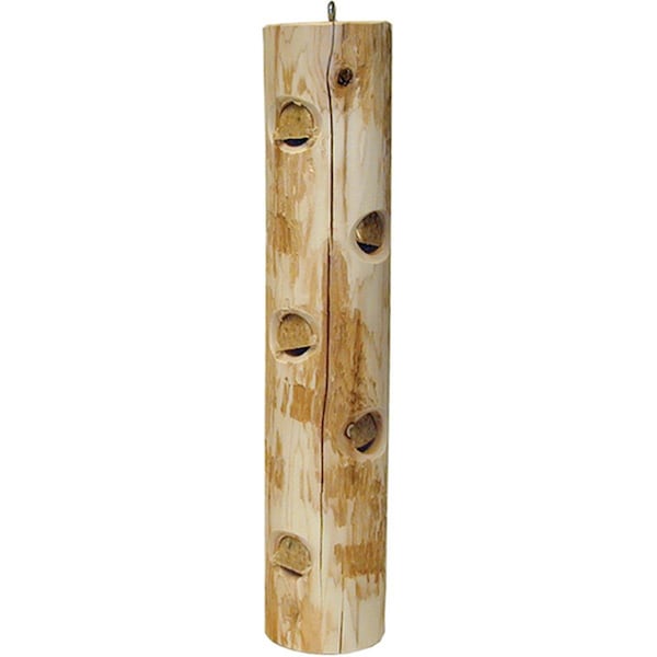Stovall Products Stovall Products SP13FL Stovall 22-inch White Cedar Suet Post Log Feeder For Suet Plugs - SP13FL