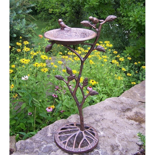 Oakland Living Living Meadow Bird Bath, Antique Bronze - 5964-AB